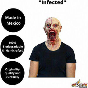 Mens Large Latex Infected Adult Zombie‎ Mask